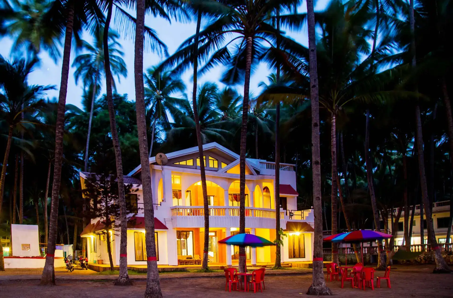 Palm Beach Paradise villa exterior among palms